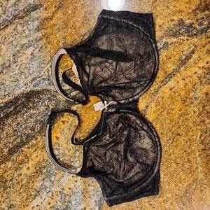 Cacique Black Lace Bra 42F (42DDD)